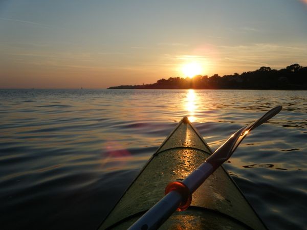 Balade en kayak au coucher de soleil à Pornic